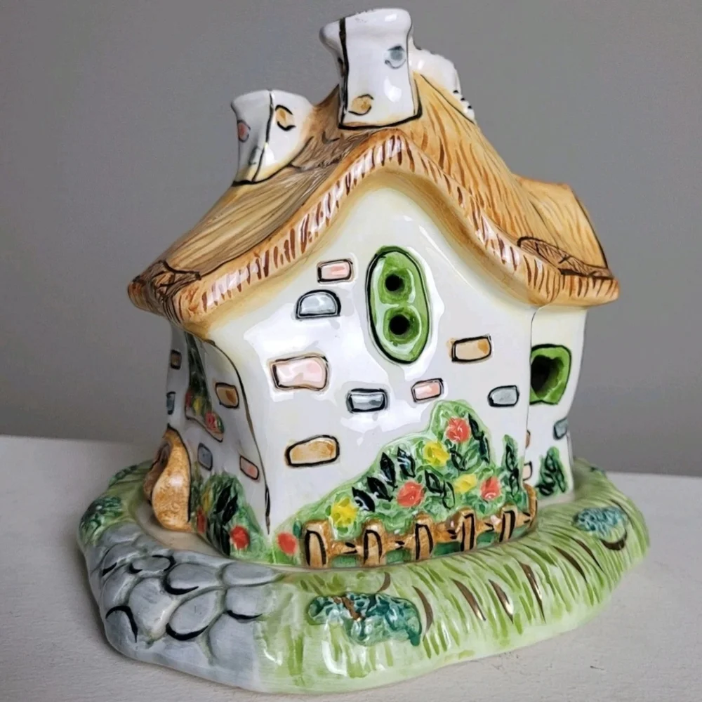 Vintage Popular Sweet Dreams Candle Holder. Ceramic Cottage Tea Cat Cottagecore - Picture 6 of 13